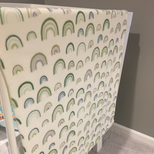 Rainbow Baby Boy Green, Blue, Gray, Fleece Blanket (Creator Uploaded)