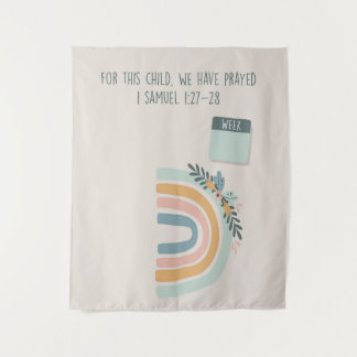 Rainbow Baby Bump Photo Tapestry