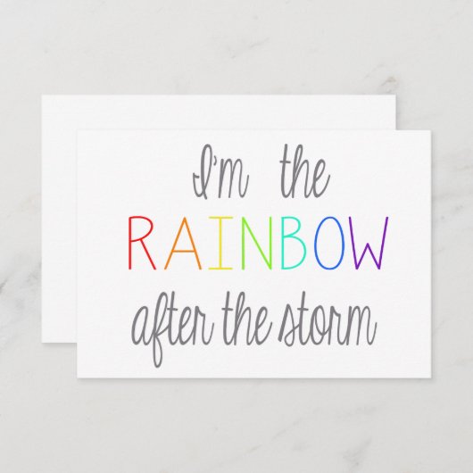 Rainbow Baby Card *Personalize* (Front/Back)