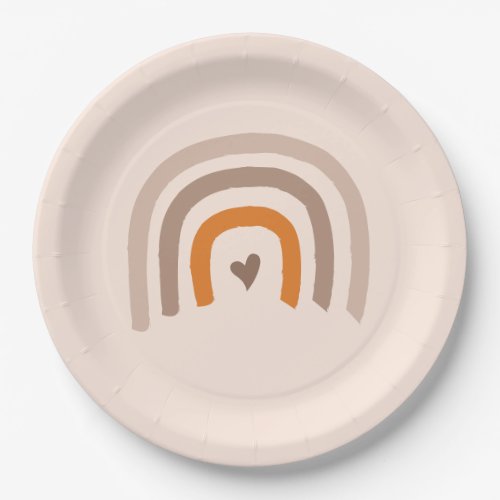 Rainbow Baby gender neutral mod  colors Paper Plates