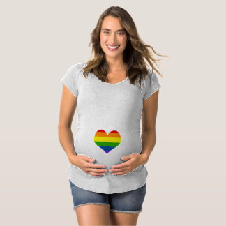 Rainbow Baby Heart Maternity Shirt