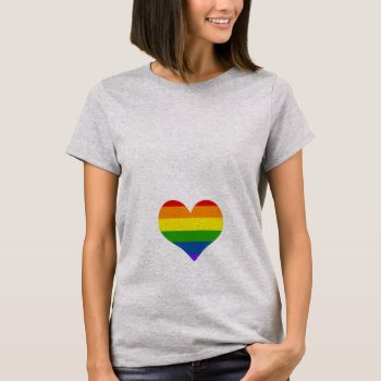 Rainbow Baby Heart Maternity Shirt by Shaina_Lee_Designs at Zazzle