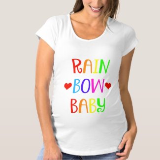 Rainbow Baby Maternity Shirt with Hearts