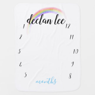 Rainbow Baby Milestone Blanket