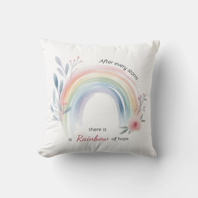Rainbow Baby Miracle  Throw Pillow (Front)