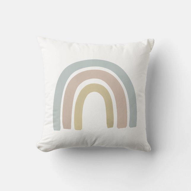 Rainbow Baby Name Throw Pillow (Front)