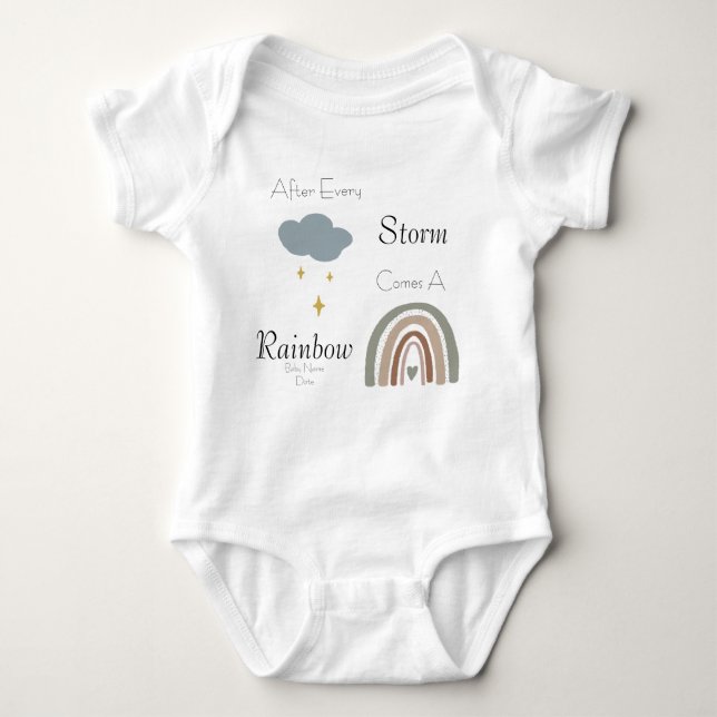 Rainbow Baby One Piece Baby Bodysuit (Front)