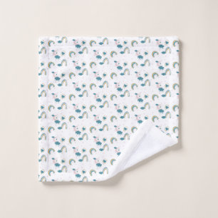 Rainbow Baby Pastel Pattern – Whimsical Nursery Wash Cloth
