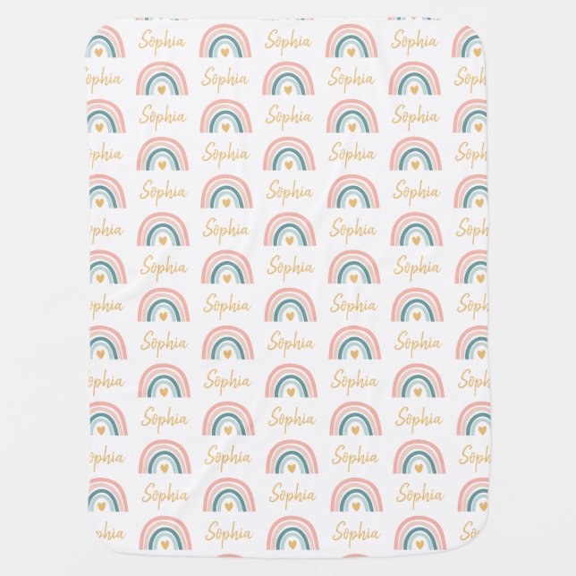 Rainbow Baby Personalized Blanket (Front)