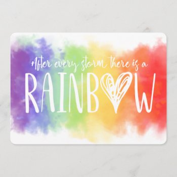 Rainbow Baby Pregnancy Announcement Card by theMRSingLink at Zazzle