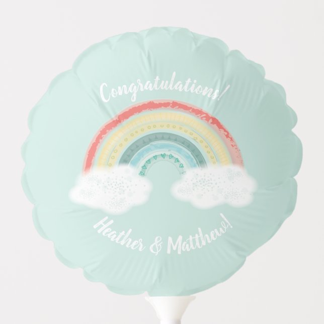 Rainbow Baby Shower Balloon (Front)