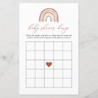 Rainbow Baby Shower Bingo Game