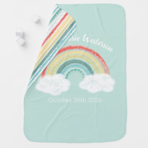 Rainbow Baby Shower Blanket
