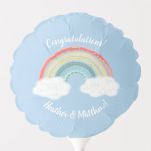 Rainbow Baby Shower Blue Boy Balloon