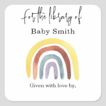 Rainbow - baby shower bookplate