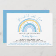 Rainbow Baby Shower Boy Baby Sprinkle Invitation