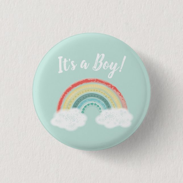 Rainbow Baby Shower Button (Front)