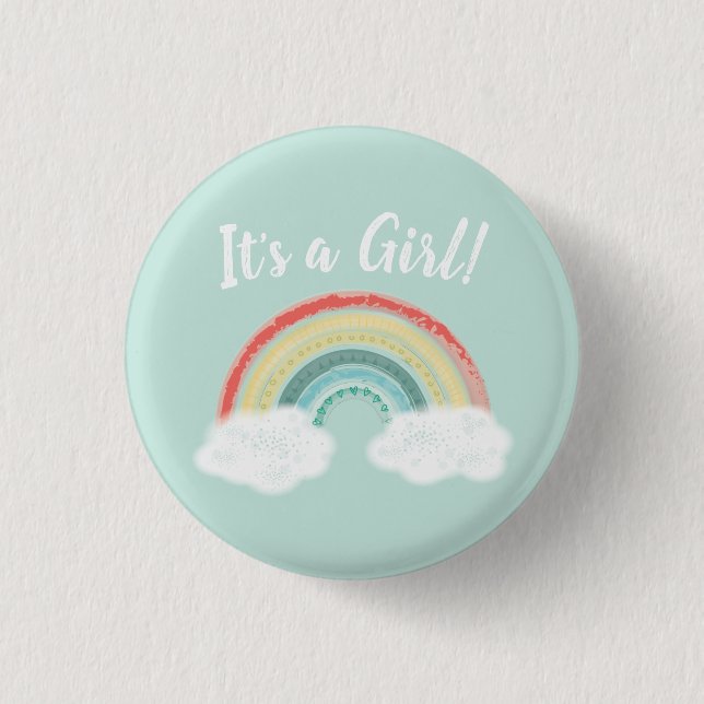Rainbow Baby Shower Button (Front)
