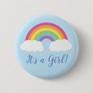 Rainbow Baby Shower  Button