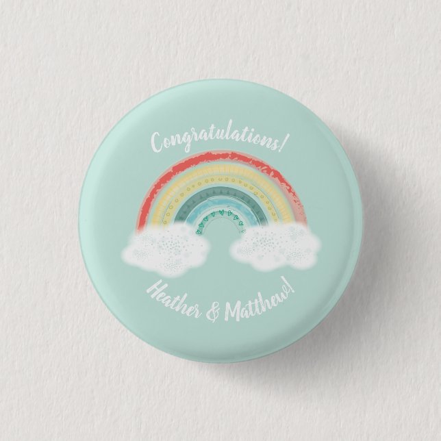 Rainbow Baby Shower Button (Front)