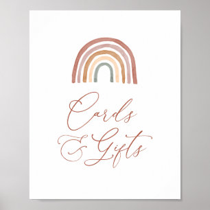 Rainbow Baby Shower Cards and Gifts Sign