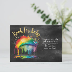 Rainbow Baby Shower Chalkboard Books For Baby Card