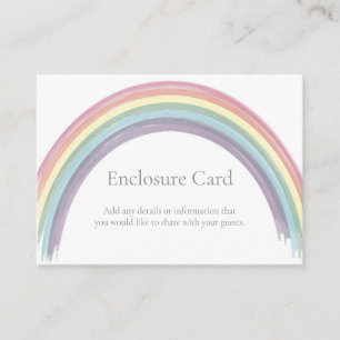 Rainbow Baby Shower Enclosure Card