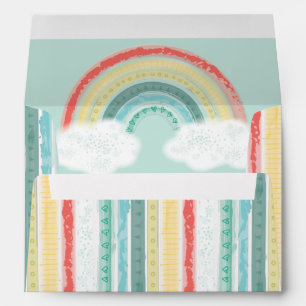 Rainbow Baby Shower Envelope