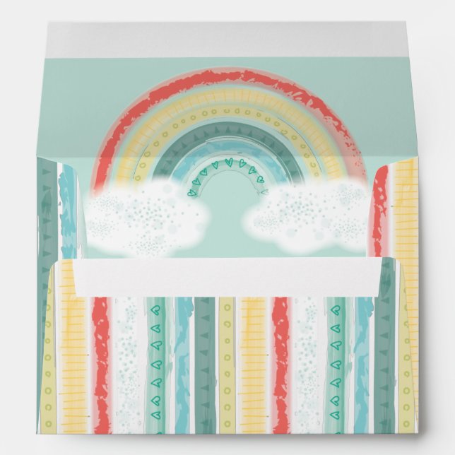 Rainbow Baby Shower Envelope (Back (Bottom))