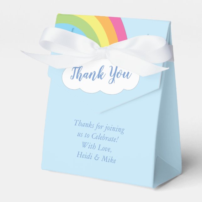 Rainbow Baby Shower Favor Box (Front Side)