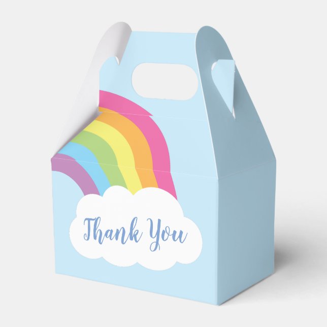Rainbow Baby Shower Favor Boxes (Front Side)