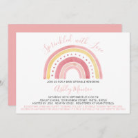 Rainbow Baby Shower Girl Baby Sprinkle Invitation