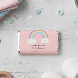 Rainbow Baby Shower Girl Pink Whimsical Cute Hershey's Miniatures