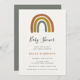 Rainbow Baby Shower Invitation