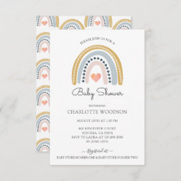 Rainbow Baby Shower Invitation