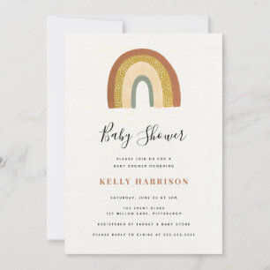 Rainbow Baby Shower Invitation