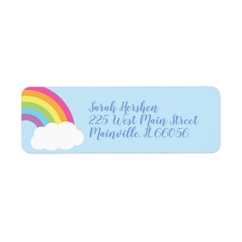 Rainbow Baby Shower  Label