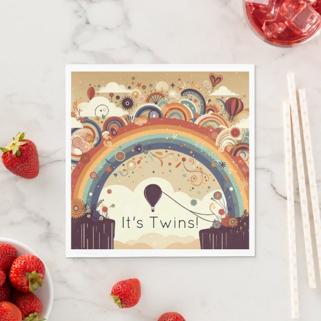 Rainbow Baby Shower Napkins (Insitu)