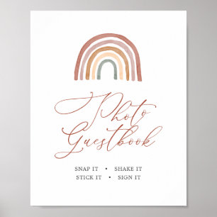 Rainbow Baby Shower Photo Guestbook Sign