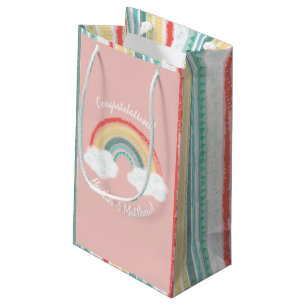 Rainbow Baby Shower Pink Small Gift Bag