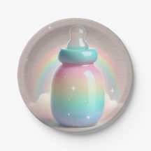 Rainbow Baby Shower Plates