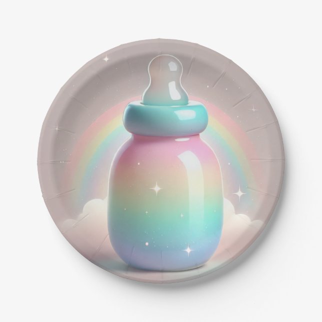 Rainbow Baby Shower Plates (Front)