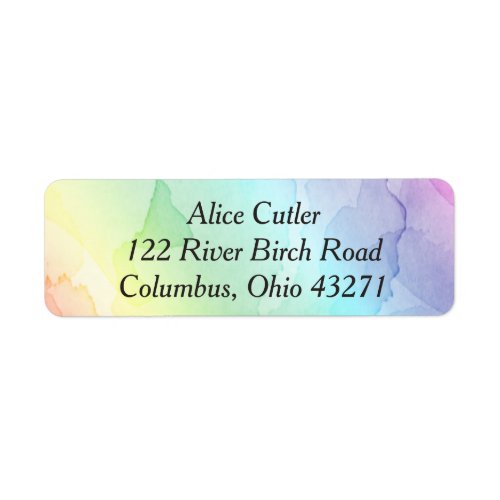 Rainbow Baby Shower Return Address Label