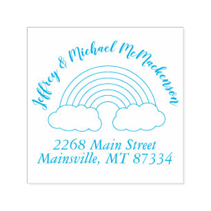 Rainbow Baby Shower Self-inking Stamp