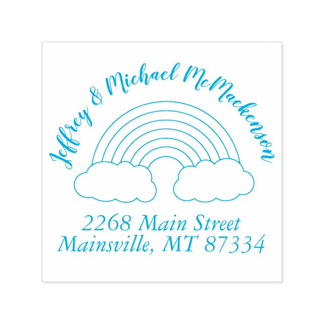 Rainbow Baby Shower Self-inking Stamp (Design)