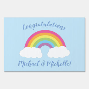 Rainbow Baby Shower Sign