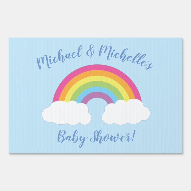 Rainbow Baby Shower Sign (Front)