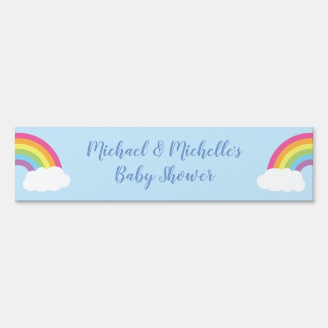 Rainbow Baby Shower Sign (Front)