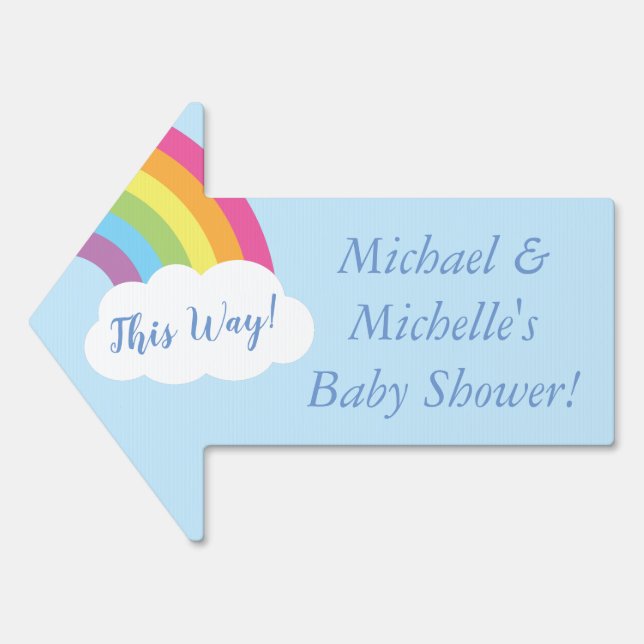 Rainbow Baby Shower Sign (Front)