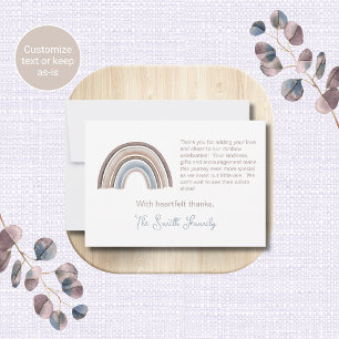 Rainbow Baby Shower Thank You Card